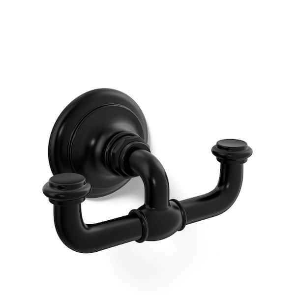 Artifacts J-Hook Double Robe Hook in Matte Black