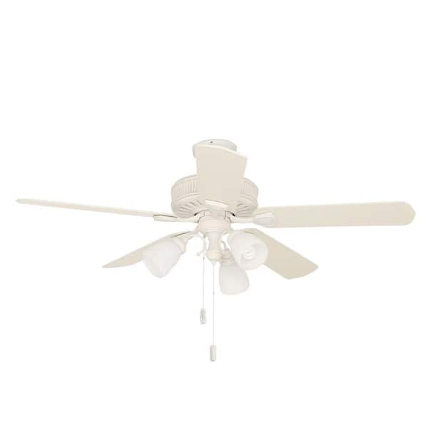 Indoor Cottage White Ceiling Fan, Casablanca Ainsworth Gallery Ceiling Fan