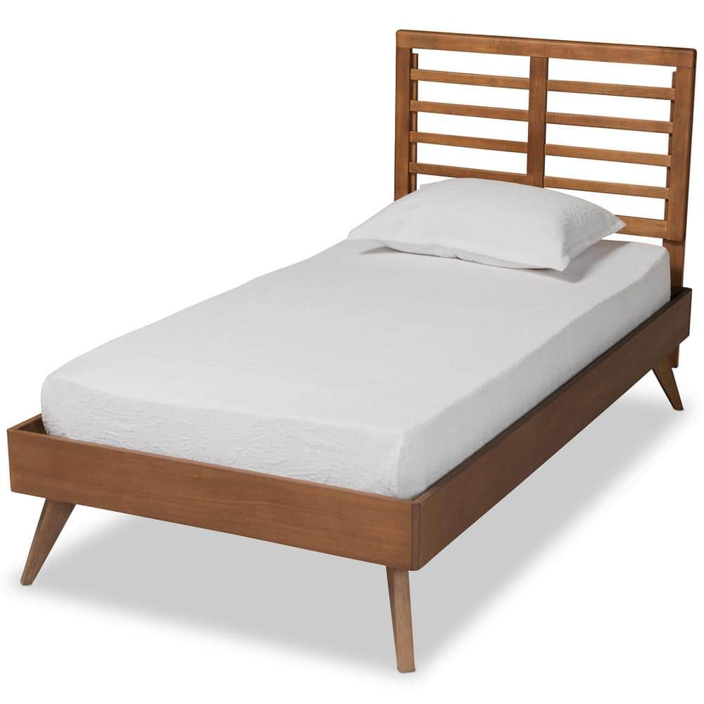 Baxton Studio Eris Brown Twin Platform Bed 1881116111159HD The