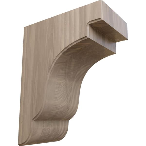 Ekena Millwork 8-1/2 in. x 5-1/4 in. x 11 in. Unfinished Walnut Bedford Corbel