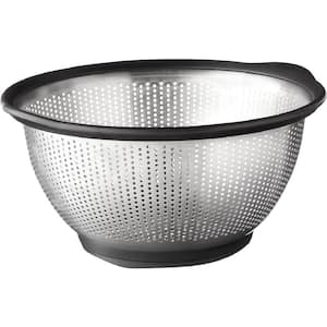 5 qt. Stainless Steel Durable Dishwasher Safe Easy Cleanup Colander with Soft-Grip Handles for Comfort and a Secure Grip