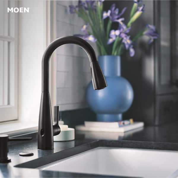 Haelyn Touchless Single-Handle Pull-Down Sprayer Kitchen Faucet with MotionSense Wave and Power Clean in Matte Black