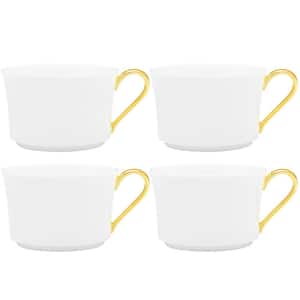 Accompanist 7.5 fl. oz. (White) Bone China Tea Cups, (Set of 4)