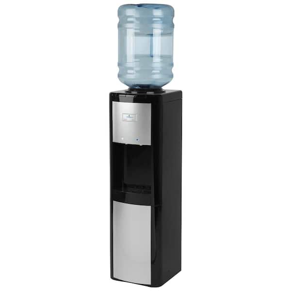VITAPUR 3-5 Gal. ENERGY STAR Room/Cold Temperature Top Load Water Cooler Dispenser w/ Adjustable Cold Thermostat Black/Platinum