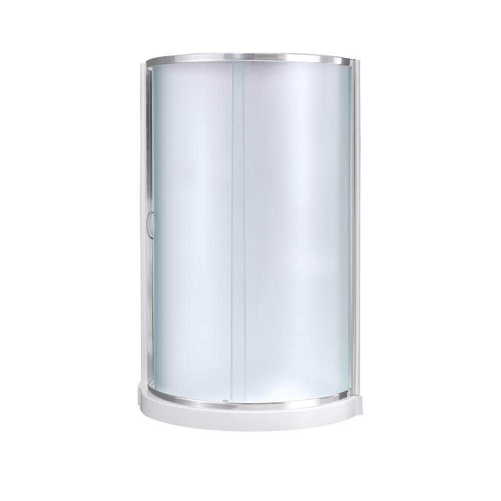 Breeze 32'' Frosted Glass and Acrylic Corner Shower Kit