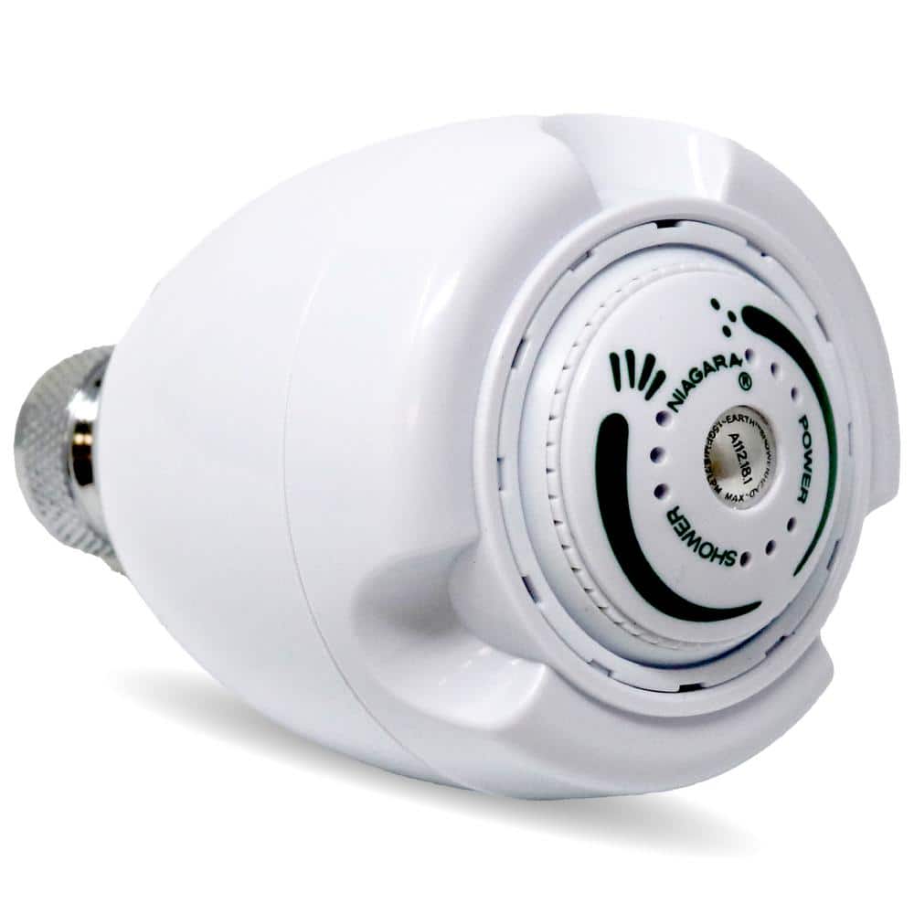 White Polycarbonate Small Round Fixed Shower Head