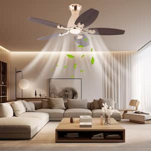 42 in. Indoor Gold Modern 6-Speed Ceiling Fan with 3-Color Integrated LED, Reversible Motor and Remote