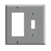 Leviton Gray 2-Gang 1-Toggle/1-Decorator/Rocker Wall Plate (1-Pack ...