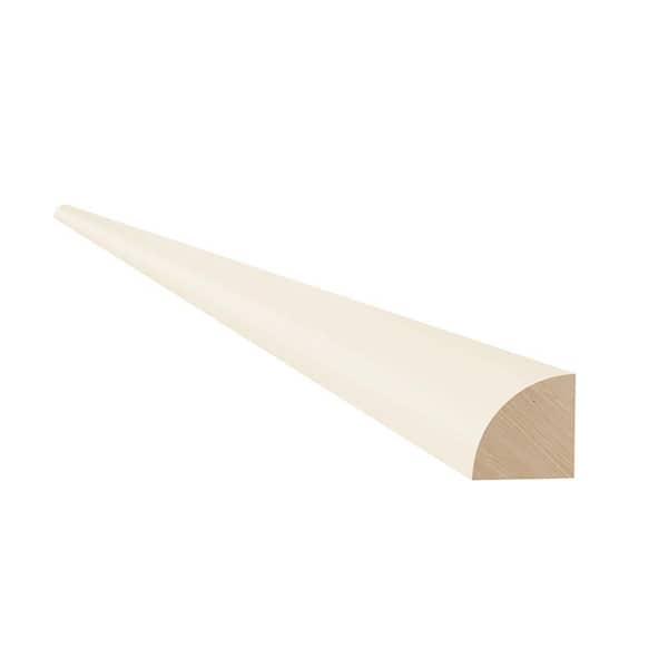 Newport 96 in. W x 0.75 in. D x 0.75 in. H Solid Wood Kitchen Cabinet Quarter Round Molding in Blended Cream