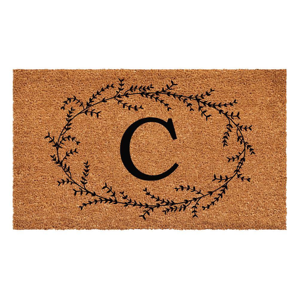"Rustic Leaf Vine Monogrammed Doormat, 36"" x 72"" (Letter C)" price history on PriceWatchPro