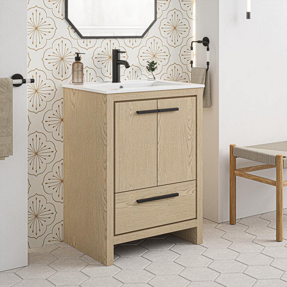 Virage 18.3 in. W x 24 in. D x 33.46 in. H Bath Vanity Cabinet without Top in Brown price history on PriceWatchPro