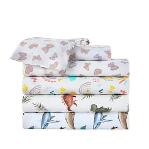 Cotton Butterfly Printed 3-Piece Twin Sheet Set