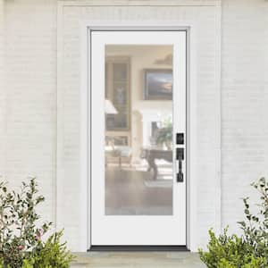 Performance Door System 36 in. x 80 in. VG Full Lite Left-Hand Inswing Clear White Smooth Fiberglass Prehung Front Door