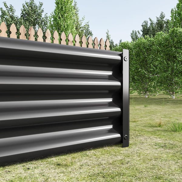 70.87 in. x 35.83 in. x 11.81 in. Rectangle Black Metal Raised