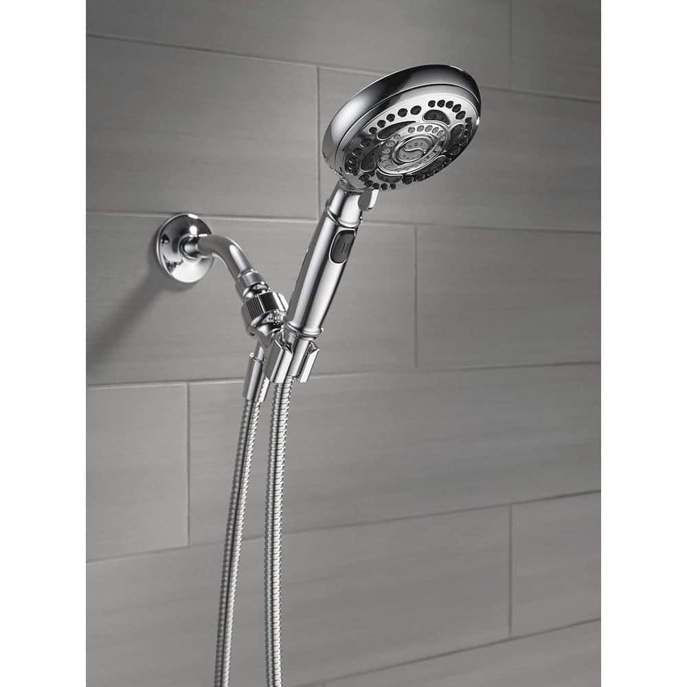 Adjustable Chrome Shower Arm Mount with Bracket