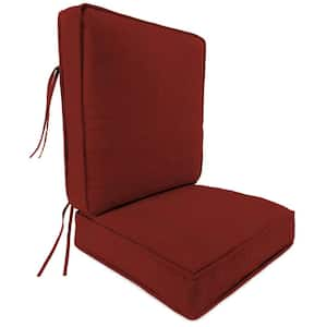 22 in. L x 45 in. W x 4 in. T Outdoor Deep Seat Chair Cushion Set in Canvas Brick