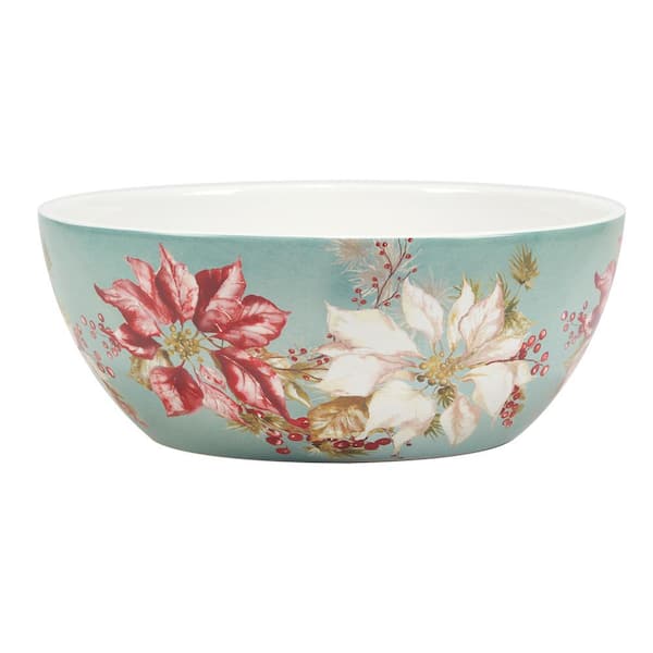Certified International Winters Joy 100 fl. oz. Assorted Colors Earthenware Deep Bowl