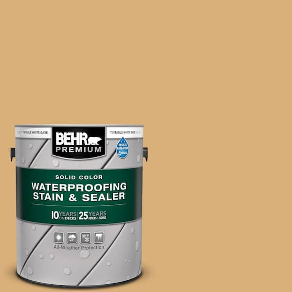 BEHR PREMIUM 1 gal. #SC-139 Colonial Yellow Solid Color Waterproofing Exterior Wood Stain and Sealer