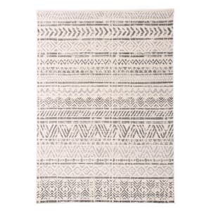 Monaco Gray 2 ft. 7 in. x 10 ft. Geometric Bohemian Design Runner Rug