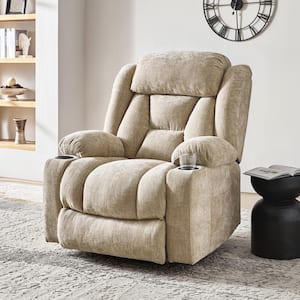 Sam Beige Power Lift Assist Recliner with Massage Heating and Storage