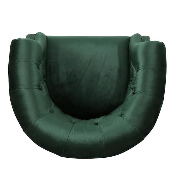 Akira New Velvet Club Chair Emerald Green - Christopher Knight Home