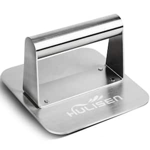 5.5 in. Square Stainless Steel Hamburger Grill Press