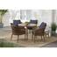 Hampton Bay Coral Vista 4-Piece Brown Wicker and Steel Patio ...