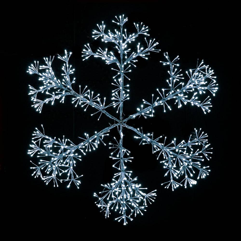 Solar Powered Sparkling Hanging Snowflakes Christmas Dangler