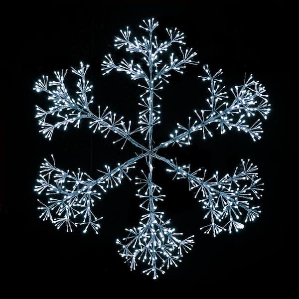 HOLIDYNAMICS HOLIDAY LIGHTING SOLUTIONS 48 in. Pure White Holidynamics Christmas LED Sparkler Snowflake 960-Light Count