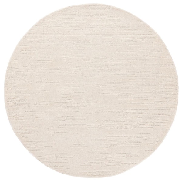Renewal 6 ft. x 6 ft. Ivory Abstract Round Area Rug