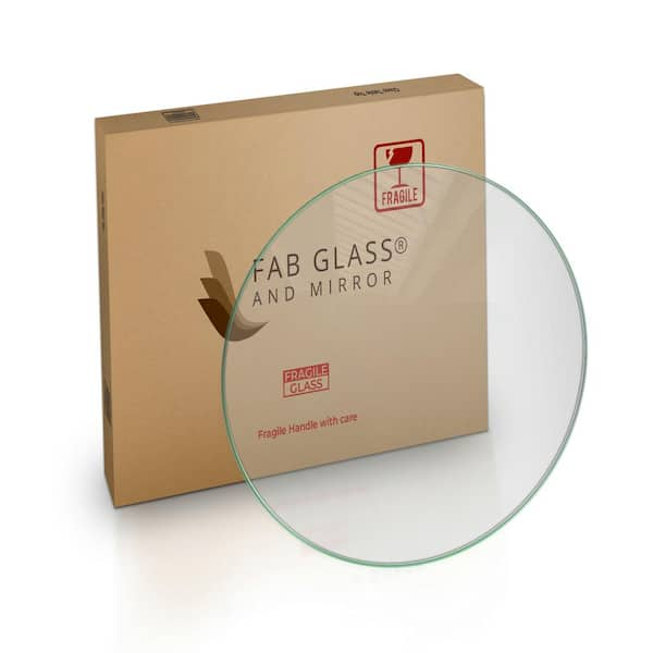 Fab Glass and Mirror 52 in. Clear Round Glass Table Top, 1/2 in. Thickness  Tempered Beveled Edge Polished 52RT12THBEAN - The Home Depot