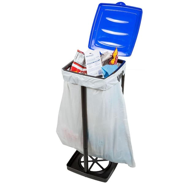 Wakeman Outdoors 13 Gal. Blue Portable Garbage Trash Bag Holder