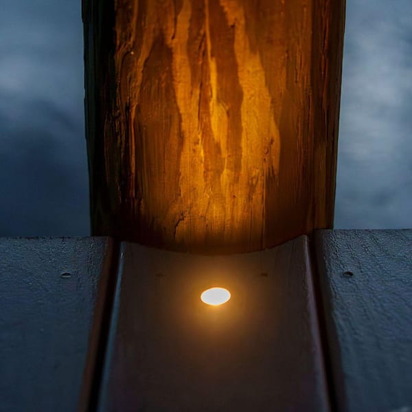 Hardwired Brass Bronze Micro Dot Indicator Weather Resistant Well Light with Integrated LED Bulb