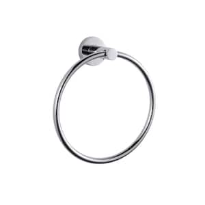 Bagno Nera Stainless Steel Towel Ring in Chrome