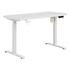 Primo 48 in. White Carbon Fiber Engineered Wood Sit/Stand Electric Desk