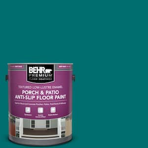1 gal. #P460-7 Caribbean Current Textured Low-Lustre Enamel Interior/Exterior Porch and Patio Anti-Slip Floor Paint