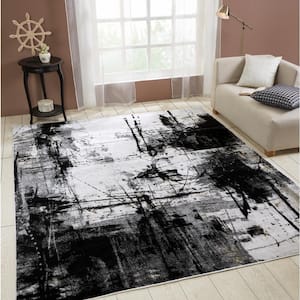 Solstice Multi-Colored 4 ft. x 6 ft. Abstract Area Rug