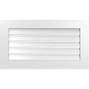 36" x 20" Vertical Surface Mount PVC Gable Vent: Functional with Standard Frame