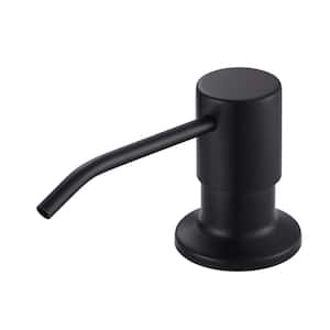 Kitchen Sink Mount Lotion Dispenser Stainless Steel and Plastic Soap Dispenser with 17.6 oz. Capacity in Matte Black