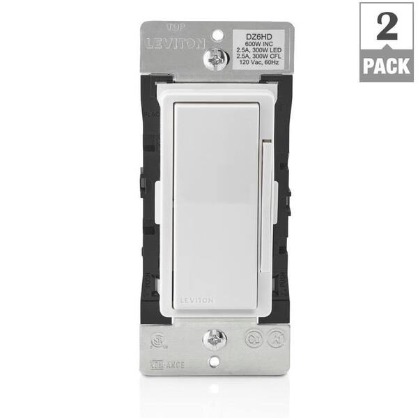 Leviton Decora Smart with Z-Wave Technology 600-Watt Dimmer, White