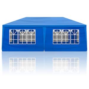 20 ft. x 10 ft. Blue Outdoor Party Tent with 6 Sidewalls