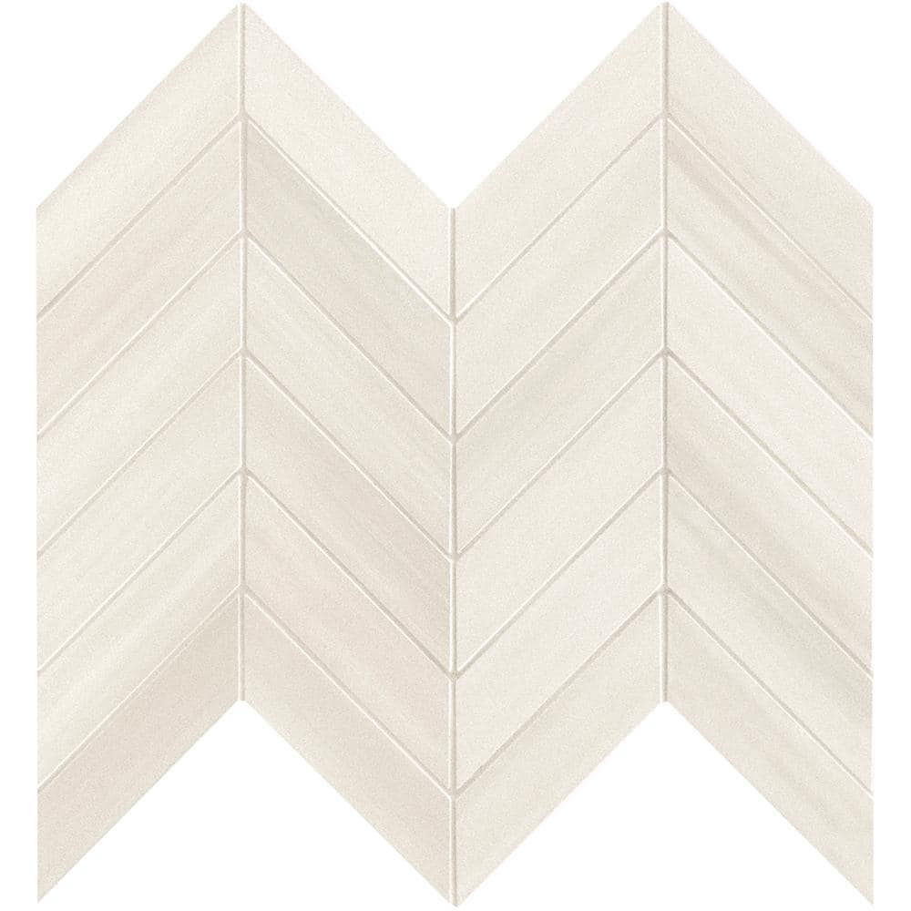Take Home Tile Sample - Water Color Bianco 4 in. x 4 in. Matte Porcelain Mesh Mounted Mosaic Tile price history on PriceWatchPro