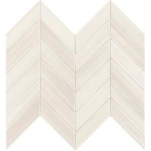 Water Color Bianco 12 in. x 15 in. Matte Porcelain Mesh-Mounted Mosaic Floor and Wall Tile (5 sq. ft. /Case)