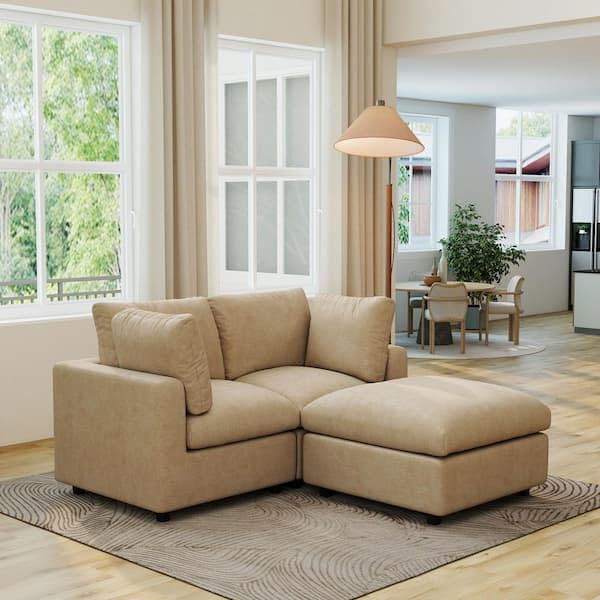 Magic Home Convertible Cloud Couch, 67 in. Square Arm Chenille L