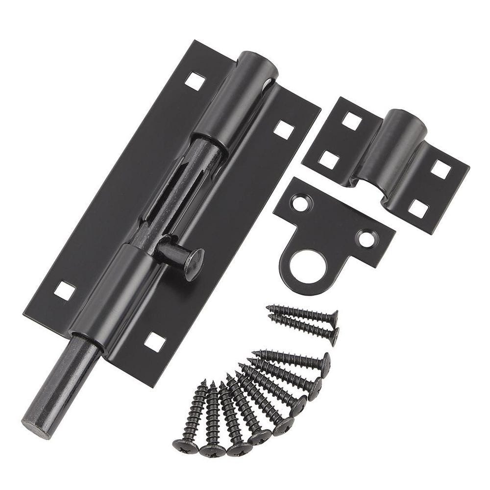 Everbilt 8 in. Black HeavyDuty Barrel Bolt 21160 The Home Depot