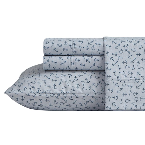 Nautica Derbyton 3-Piece Gray Kooltex Performance Microfiber Twin Sheet Set