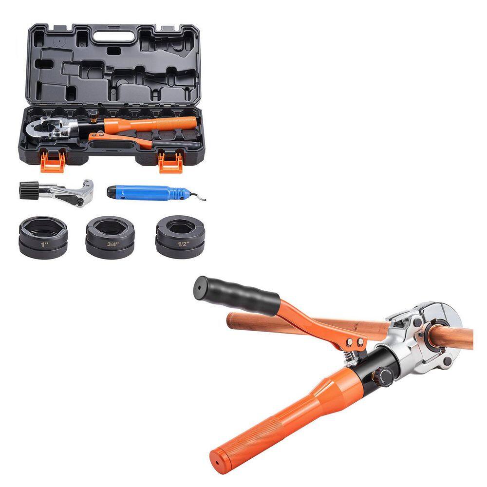 Copper Pipe Crimping Tool, Hydraulic Pro Press Tool with 1/2 in. 3/4 in. 1 in. Jaws, Copper Tube Crimper, 2025 update price history on PriceWatchPro