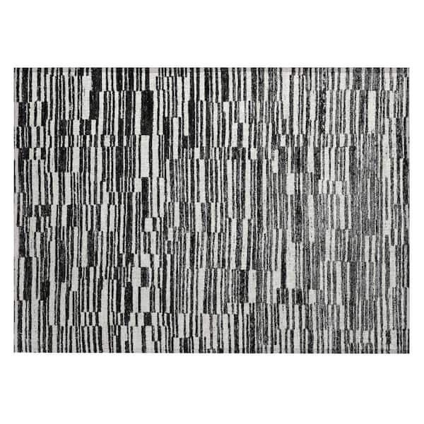 Chantille Machine Washable Indoor/Outdoor Abstract ACN2907 Black 2 ft. x 3 ft. Accent Rug