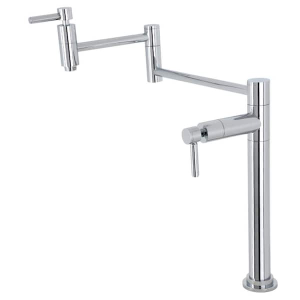 Kingston Brass Concord Deck Mount Pot Filler Faucet in Polished Chrome