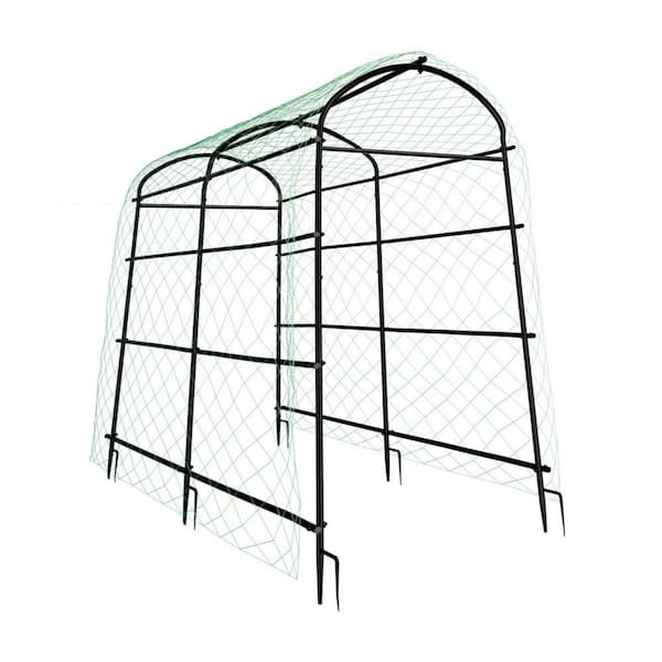86 in. Extra Tall Metal Garden Arch Trellises, Cucumber Trellis with Polyethylene-Coated for Climbing Plants Outdoor
